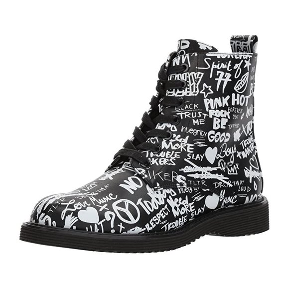 Aldo - Graffiti Punky Combat Boots NWOT - Picture 1 of 14